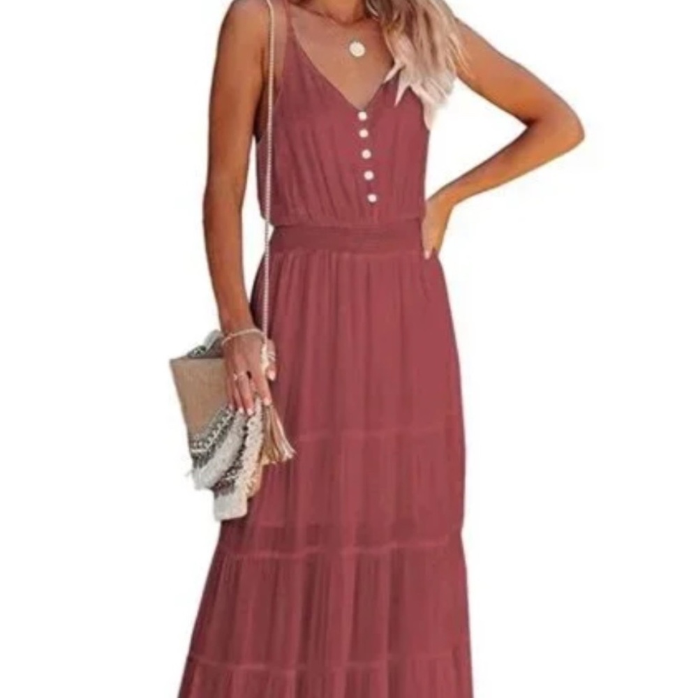 Womens burnt orange/red sundress